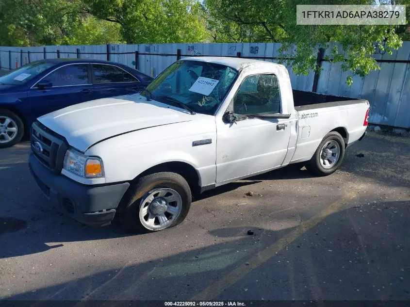 2010 Ford Ranger Xl/Xlt VIN: 1FTKR1AD6APA38279 Lot: 42225092