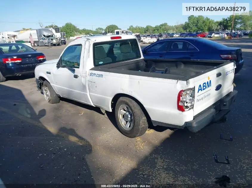 2010 Ford Ranger Xl/Xlt VIN: 1FTKR1AD6APA38279 Lot: 42225092