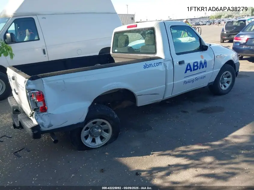 2010 Ford Ranger Xl/Xlt VIN: 1FTKR1AD6APA38279 Lot: 42225092