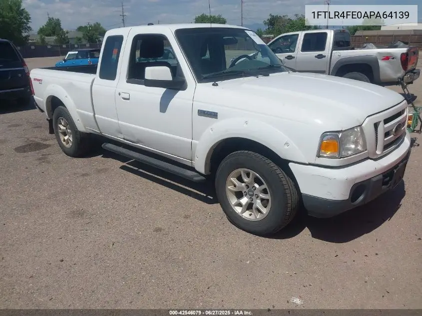 2010 Ford Ranger Sport/Xlt VIN: 1FTLR4FE0APA64139 Lot: 42546079