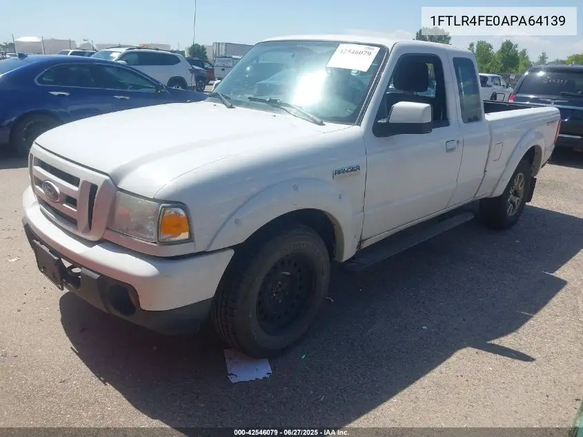 2010 Ford Ranger Sport/Xlt VIN: 1FTLR4FE0APA64139 Lot: 42546079