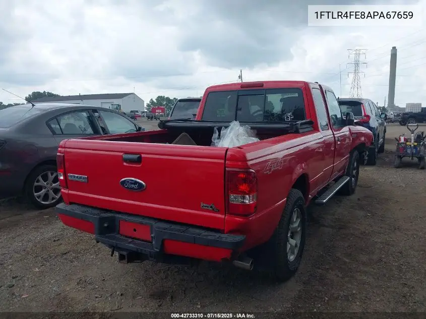 2010 Ford Ranger Sport/Xlt VIN: 1FTLR4FE8APA67659 Lot: 42733310