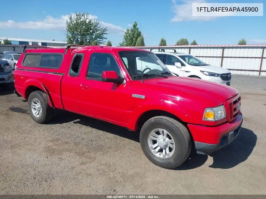 2010 Ford Ranger Sport/Xlt VIN: 1FTLR4FE9APA45900 Lot: 42749171