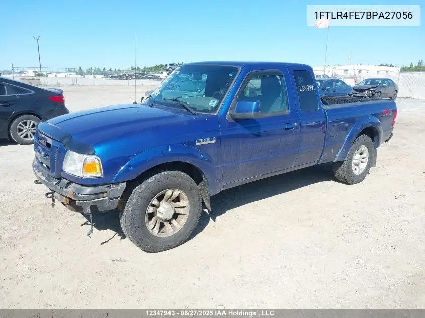 2011 Ford Ranger Sport VIN: 1FTLR4FE7BPA27056 Lot: 12347943
