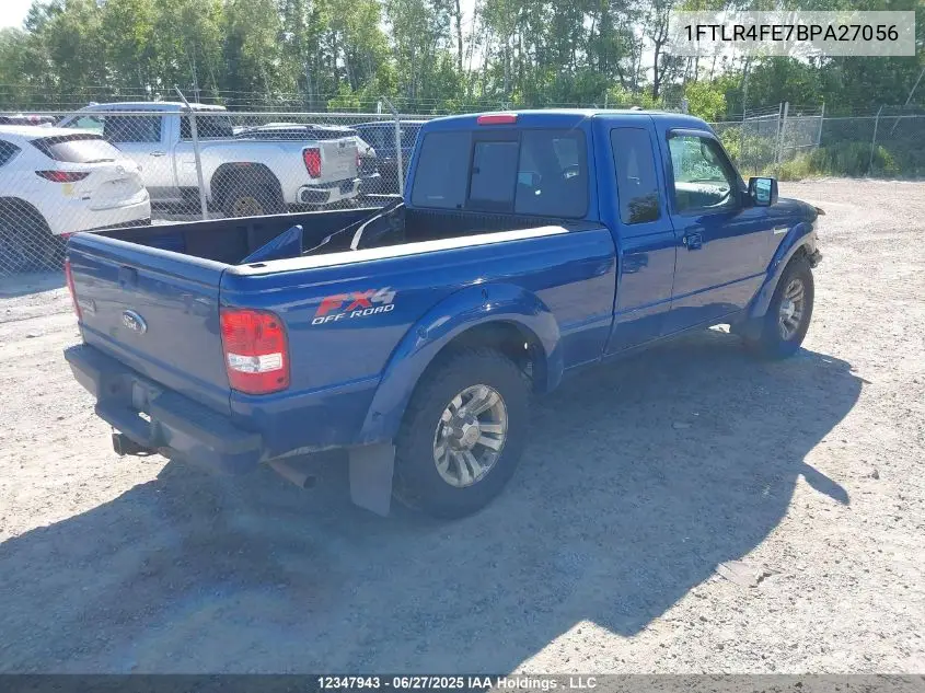 2011 Ford Ranger Sport VIN: 1FTLR4FE7BPA27056 Lot: 12347943
