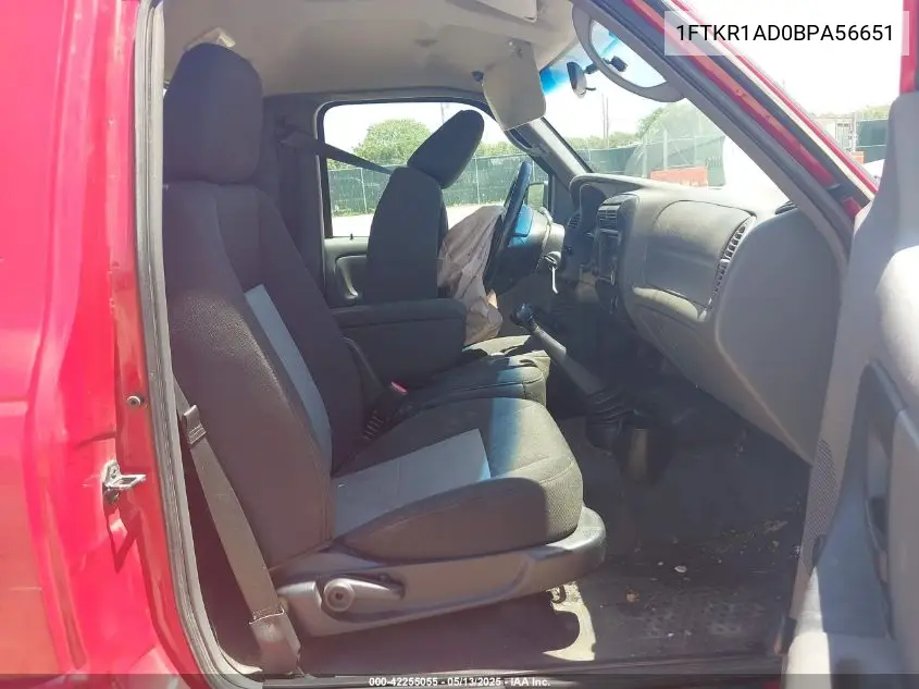 2011 Ford Ranger Xl VIN: 1FTKR1AD0BPA56651 Lot: 42255055