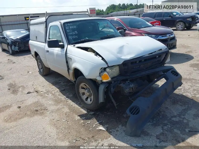 2011 Ford Ranger VIN: 1FTKR1AD2BPA98691 Lot: 42746989