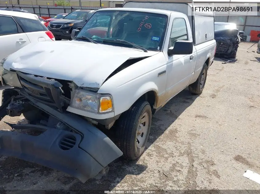 2011 Ford Ranger VIN: 1FTKR1AD2BPA98691 Lot: 42746989