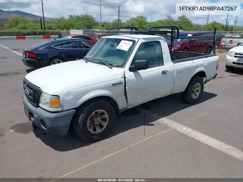 2011 Ford Ranger Xl VIN: 1FTKR1AD9BPA47267 Lot: 42748166