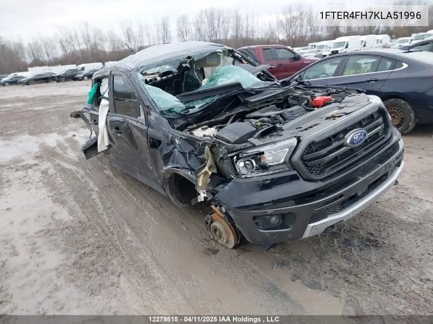 2019 Ford Ranger VIN: 1FTER4FH7KLA51996 Lot: 12279815