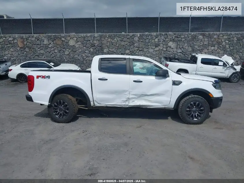 2019 Ford Ranger Xlt VIN: 1FTER4FH5KLA28474 Lot: 41980525