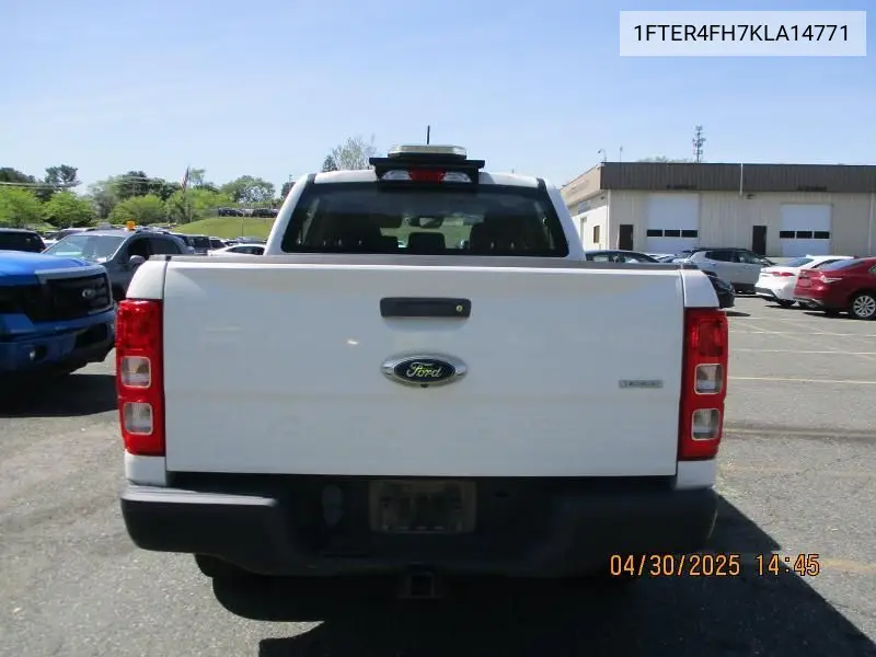 2019 Ford Ranger Xl/Xlt/Lariat VIN: 1FTER4FH7KLA14771 Lot: 42271611