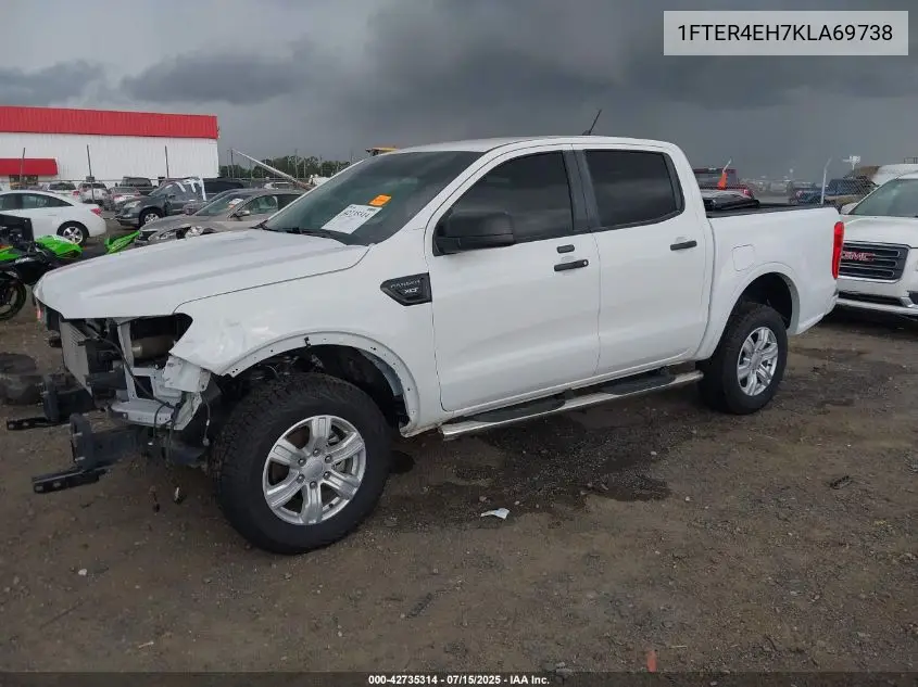 2019 Ford Ranger Xlt VIN: 1FTER4EH7KLA69738 Lot: 42735314