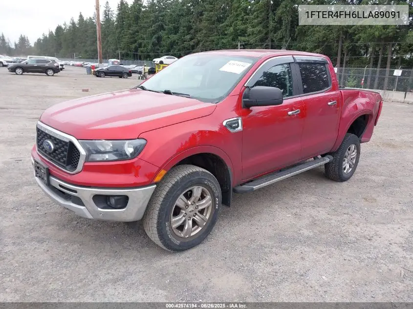 2020 Ford Ranger Xlt VIN: 1FTER4FH6LLA89091 Lot: 42574194