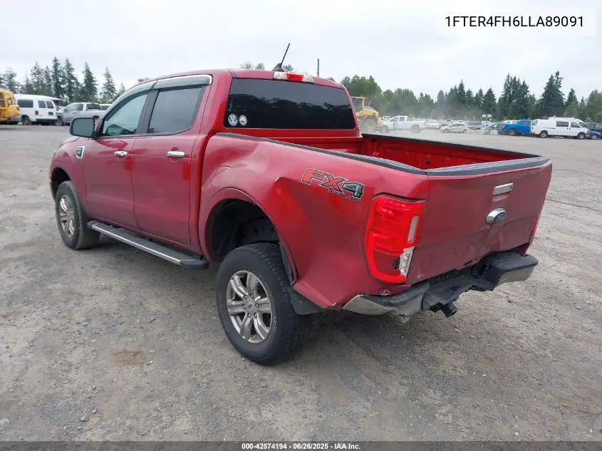 2020 Ford Ranger Xlt VIN: 1FTER4FH6LLA89091 Lot: 42574194