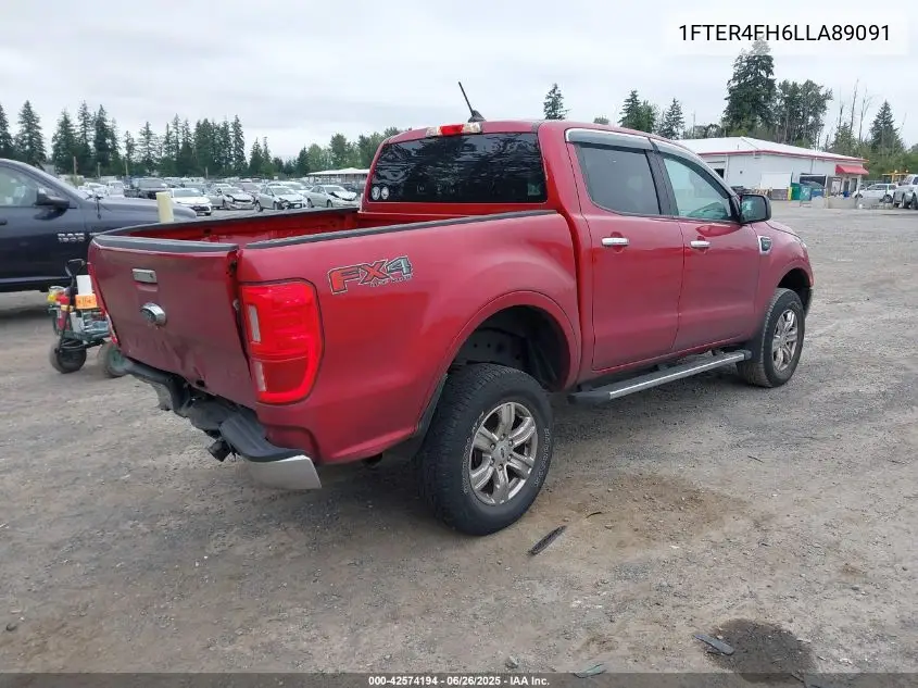 2020 Ford Ranger Xlt VIN: 1FTER4FH6LLA89091 Lot: 42574194