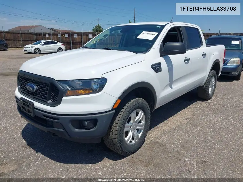 2020 Ford Ranger Xl VIN: 1FTER4FH5LLA33708 Lot: 42585289