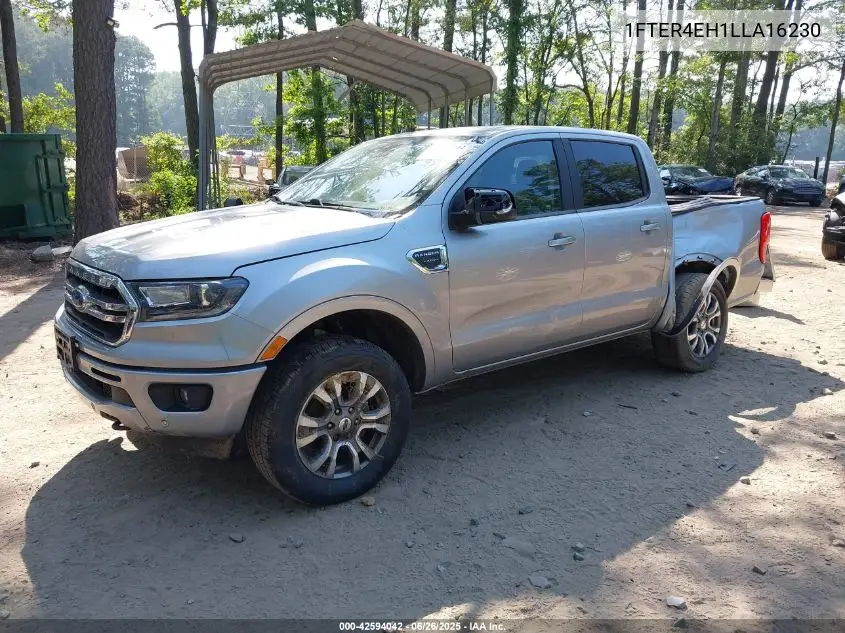 2020 Ford Ranger Lariat VIN: 1FTER4EH1LLA16230 Lot: 42594042