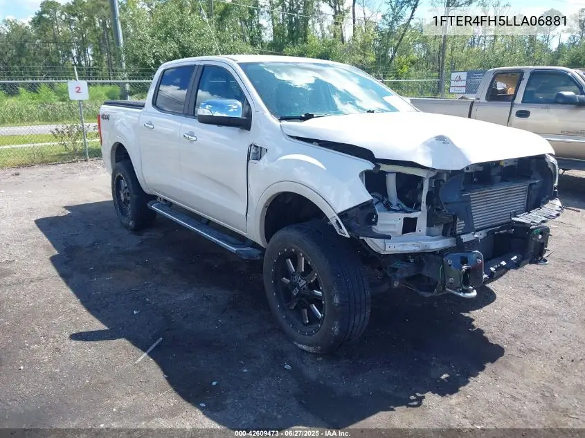 2020 Ford Ranger Lariat VIN: 1FTER4FH5LLA06881 Lot: 42609473