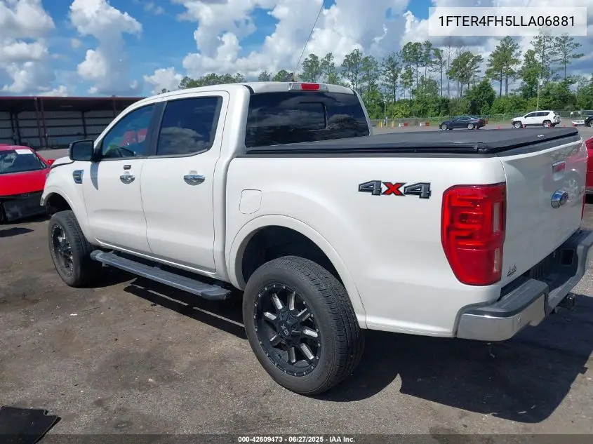 2020 Ford Ranger Lariat VIN: 1FTER4FH5LLA06881 Lot: 42609473