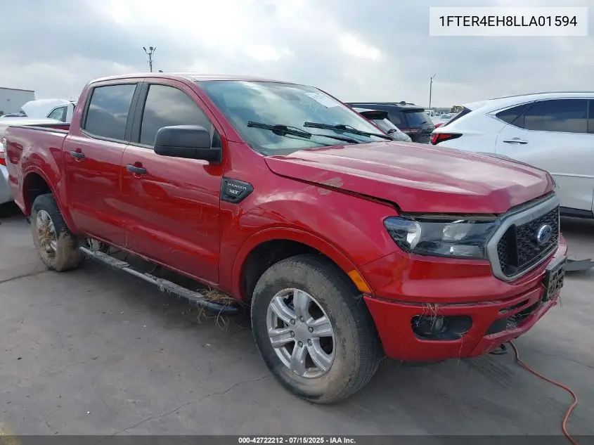 2020 Ford Ranger Xlt VIN: 1FTER4EH8LLA01594 Lot: 42722212