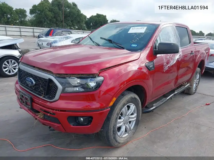 2020 Ford Ranger Xlt VIN: 1FTER4EH8LLA01594 Lot: 42722212