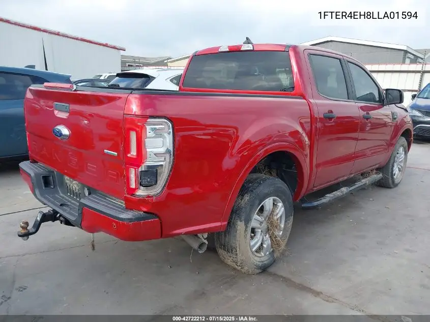 2020 Ford Ranger Xlt VIN: 1FTER4EH8LLA01594 Lot: 42722212
