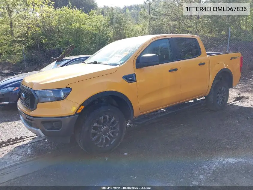 2021 Ford Ranger Xlt VIN: 1FTER4EH3MLD67836 Lot: 41979811