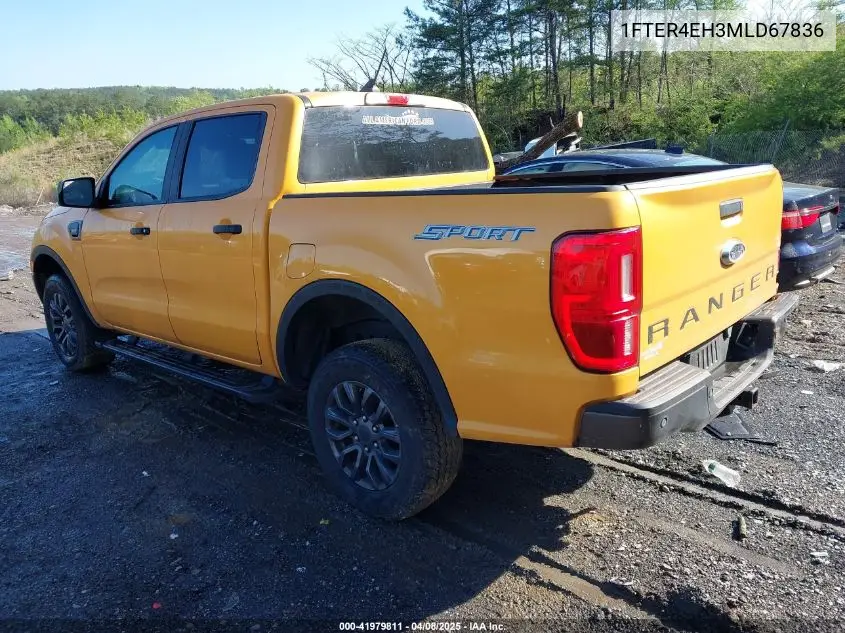 2021 Ford Ranger Xlt VIN: 1FTER4EH3MLD67836 Lot: 41979811