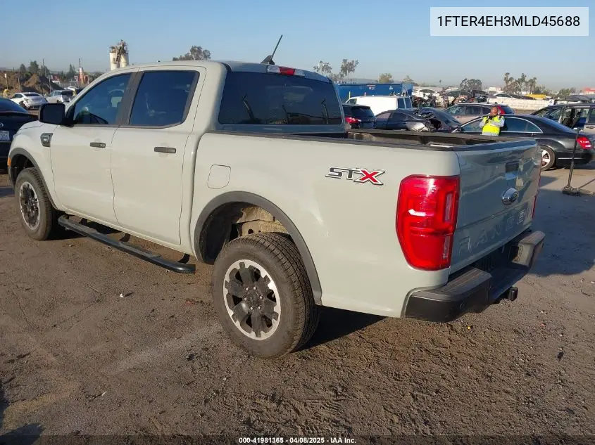 2021 Ford Ranger Xl VIN: 1FTER4EH3MLD45688 Lot: 41981365