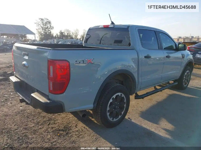 2021 Ford Ranger Xl VIN: 1FTER4EH3MLD45688 Lot: 41981365