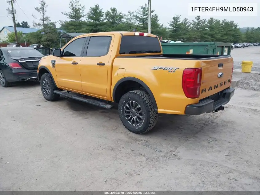 2021 Ford Ranger Xlt VIN: 1FTER4FH9MLD50943 Lot: 42604970