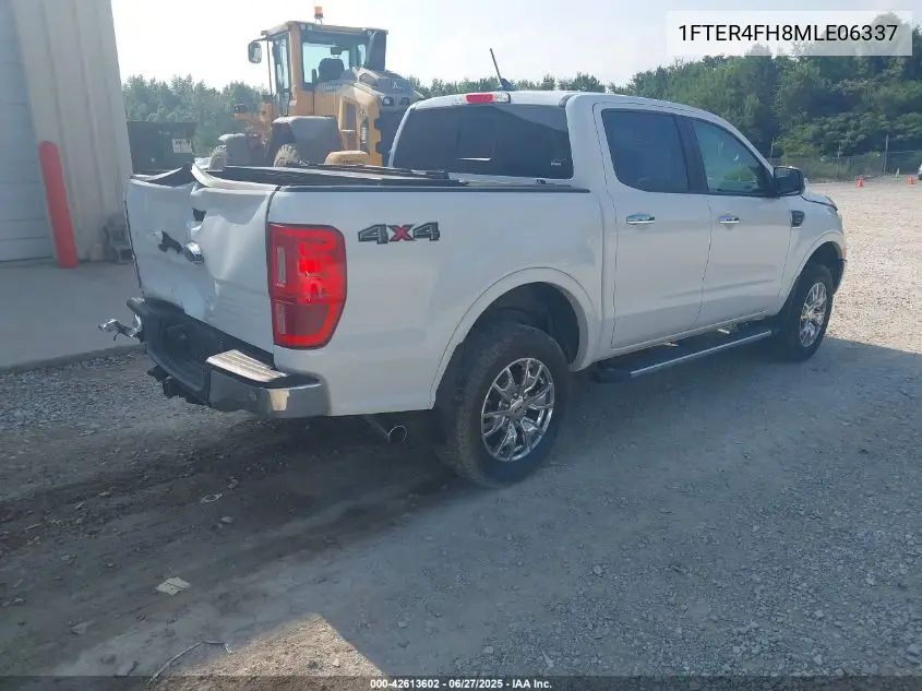 2021 Ford Ranger Lariat VIN: 1FTER4FH8MLE06337 Lot: 42613602
