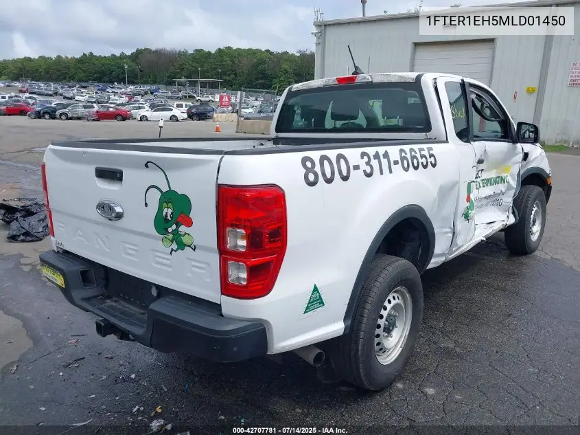 2021 Ford Ranger Xl VIN: 1FTER1EH5MLD01450 Lot: 42707781
