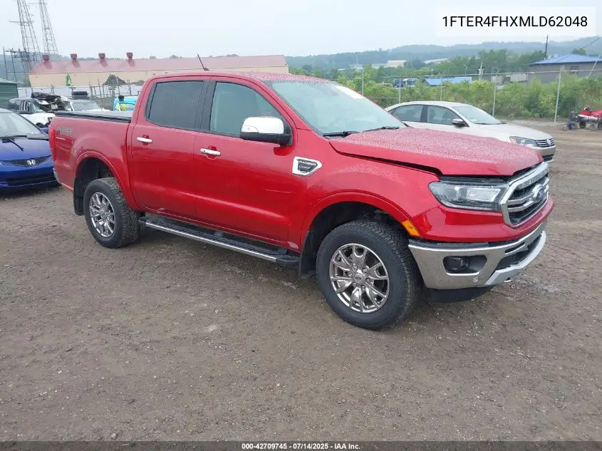 2021 Ford Ranger Lariat VIN: 1FTER4FHXMLD62048 Lot: 42709745