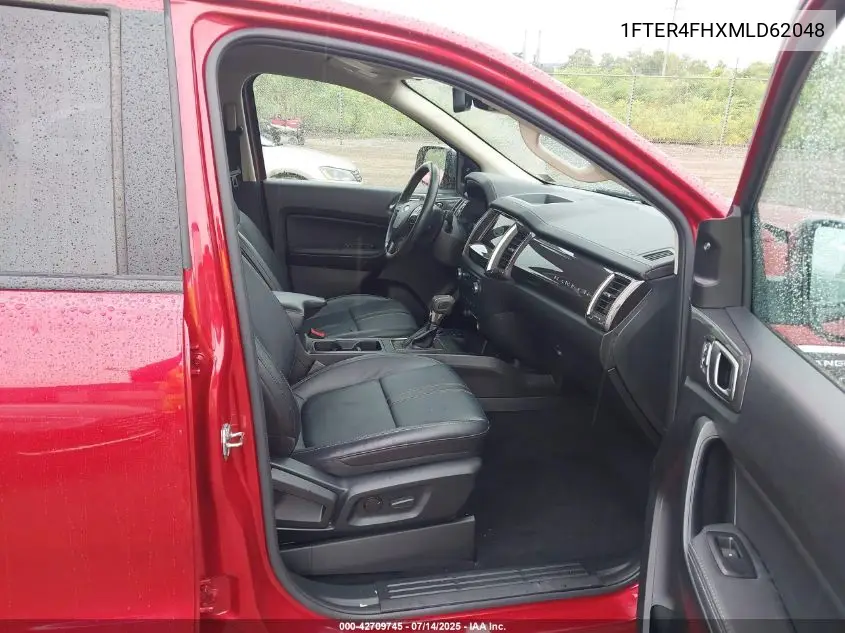 2021 Ford Ranger Lariat VIN: 1FTER4FHXMLD62048 Lot: 42709745
