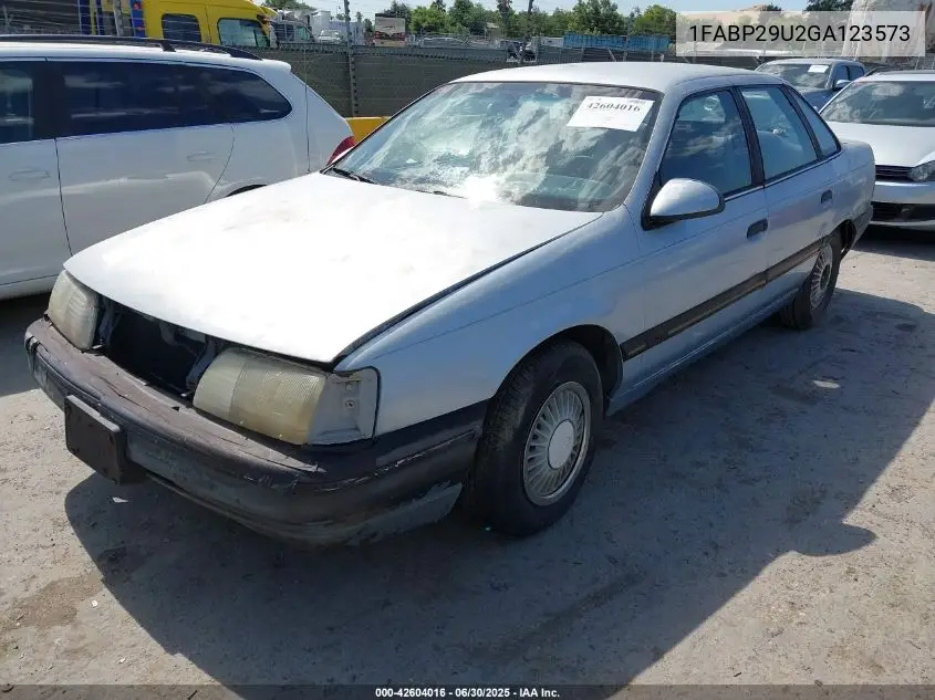 1986 Ford Taurus VIN: 1FABP29U2GA123573 Lot: 42604016