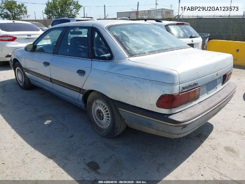 1986 Ford Taurus VIN: 1FABP29U2GA123573 Lot: 42604016