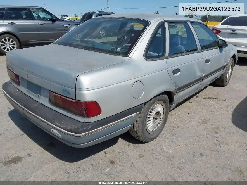 1986 Ford Taurus VIN: 1FABP29U2GA123573 Lot: 42604016
