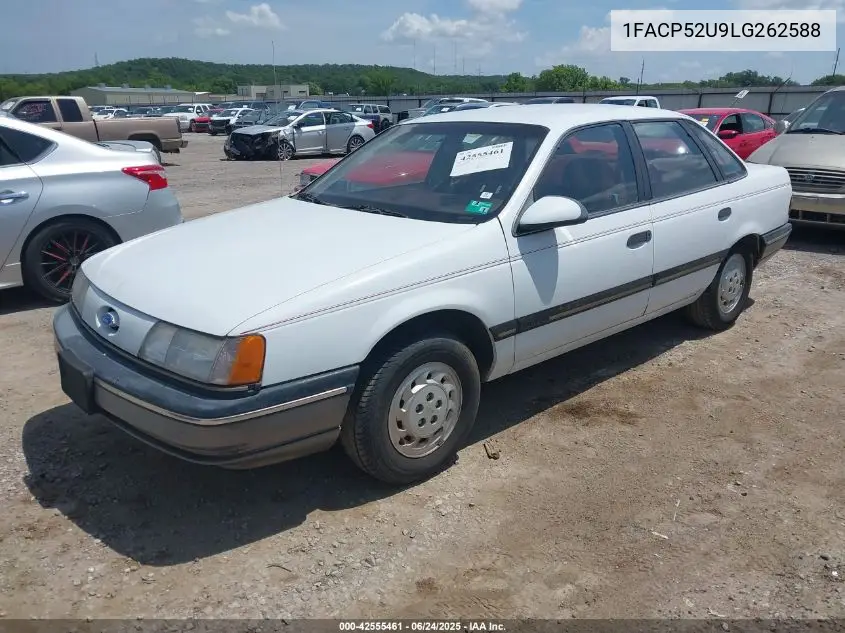 1990 Ford Taurus Gl VIN: 1FACP52U9LG262588 Lot: 42555461
