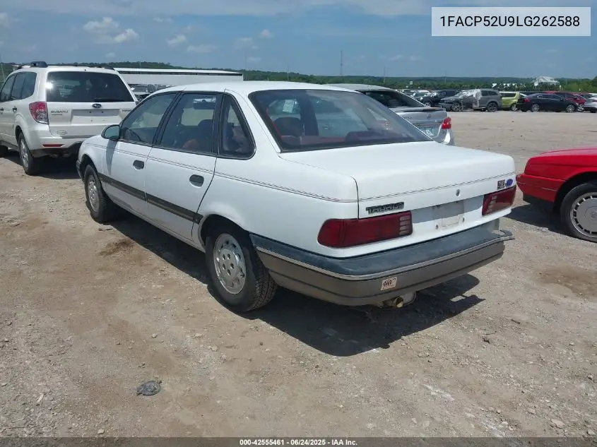 1990 Ford Taurus Gl VIN: 1FACP52U9LG262588 Lot: 42555461