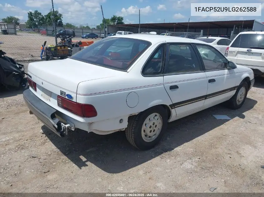 1990 Ford Taurus Gl VIN: 1FACP52U9LG262588 Lot: 42555461
