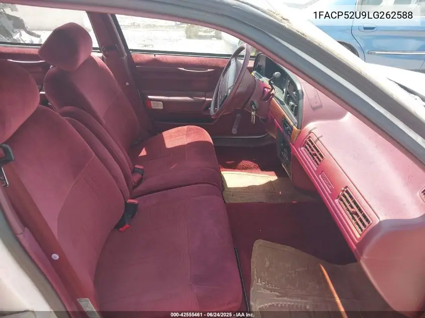 1990 Ford Taurus Gl VIN: 1FACP52U9LG262588 Lot: 42555461