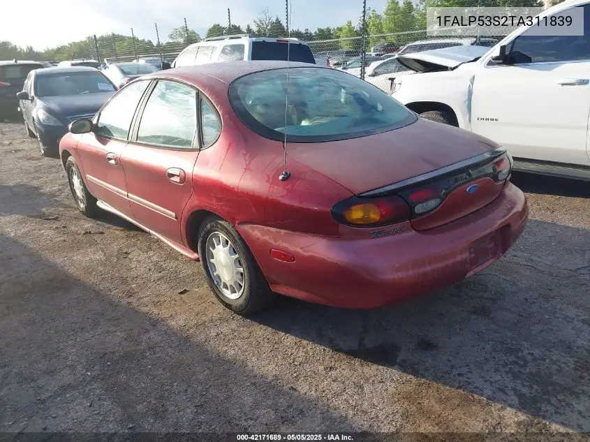 1996 Ford Taurus Lx VIN: 1FALP53S2TA311839 Lot: 42171689