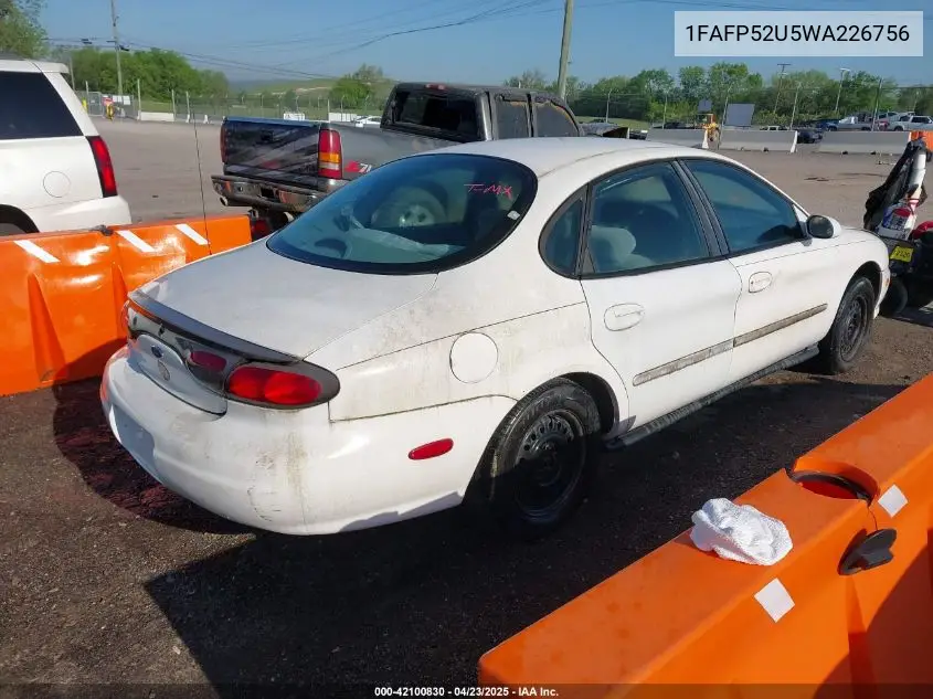 1998 Ford Taurus Lx/Se VIN: 1FAFP52U5WA226756 Lot: 42100830