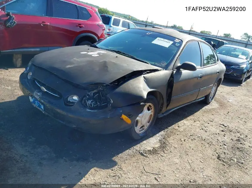 1998 Ford Taurus Lx/Se VIN: 1FAFP52U2WA259200 Lot: 42195969