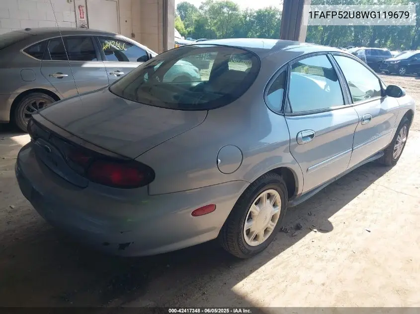 1998 Ford Taurus Lx/Se VIN: 1FAFP52U8WG119679 Lot: 42417348
