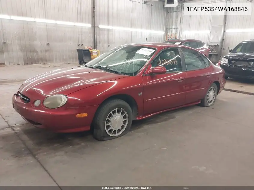 1998 Ford Taurus Se Comfort VIN: 1FAFP53S4WA168846 Lot: 42482348