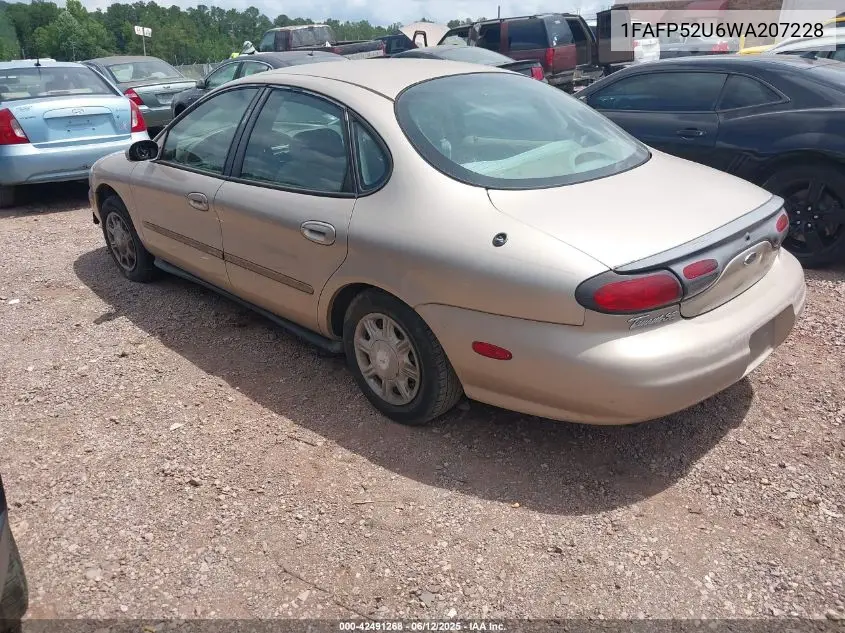 1998 Ford Taurus Lx/Se VIN: 1FAFP52U6WA207228 Lot: 42491268