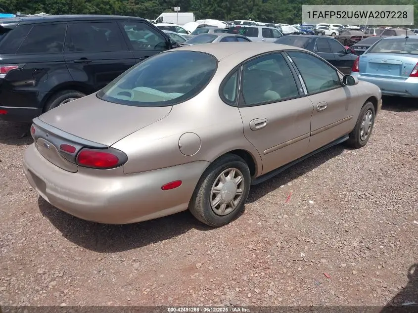 1998 Ford Taurus Lx/Se VIN: 1FAFP52U6WA207228 Lot: 42491268